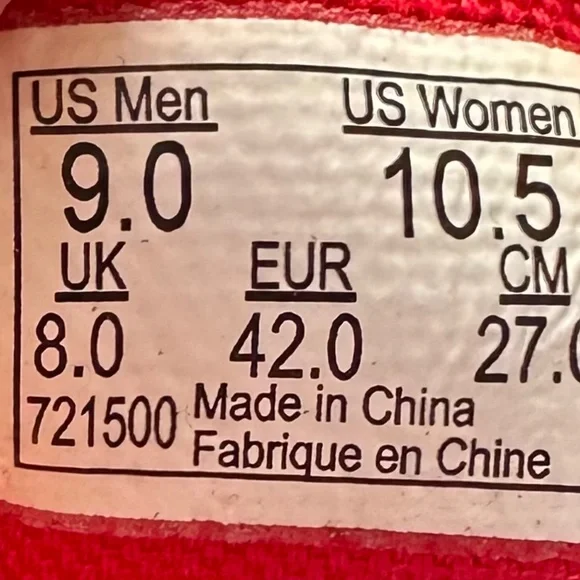 Vans Old Skool Sneakers Shoes Mens 9 Womens 10.5 Red White Low Top Skater - Picture 10 of 10